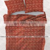 Indian Handmade Printed Duvet Doona Cover Queen Size Hand Block Pillow Cover Set