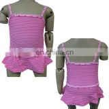 Dotted Binding Striped Custom Kids children Bathingi suit