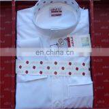 100% Authentic Elegant White Daffah Saudi Style Embroidered Long Sleeve Arabic Thoub Thobe thumbnail-1
