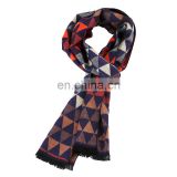 checked style 100% polyester brushed men scarf
