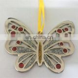 metal butterfly with diamond personalized christmas ornaments