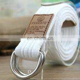 BT0635 Fashion Double D-ring Jeans Belt Fabric Canvas Belt for Men thumbnail-2