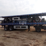 12.5m Container Semi Trailer 40ft 2 Axle Flatbed Trailer for Sale Low Price thumbnail-4