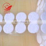 Manufacturer Soft White Hook Loop Coins With Adhesive Backing