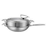 Stainless Steel Wok +steamer thumbnail-2