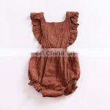 Lovely Romper Sleeveless Summer Linen Ruffle Baby Romper thumbnail-4