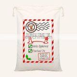 2020 Christmas Gift Bag Large Capacity Canvas Drawstring Storage Bag With Reindeers Santa Claus Santa Sacks Christmas Decor thumbnail-5