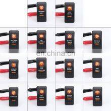 1 Pcs 12V 20A Car Boat 5-Pin Rocker Switch Orange LED SPST ON-OFF Light Bar Waterproof thumbnail-1