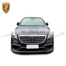 Auto Parts B Style Carbon Fiber W222 S63 Car Full Body Kit Side Skirts Front Lip For Mercedes Bens thumbnail-1