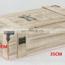 Customized Unfinished Silk Screen Printing Pine Double Bottle Wooden Wine Box thumbnail-2