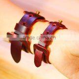 New High Quality Exotic Handmade Crazy Horse Leather Bangle Unisex Genuine Leather Bangles Cowhide Leather Bracelet thumbnail-4