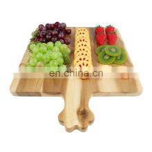 Acacia Wood Cutting Board Wooden Kitchen Chopping Boards for Meat Cheese Bread Vegetables &Fruits Serving Tray With Handle thumbnail-4