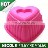 B0212 nicole large silicon heart cake mould