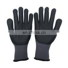 Micro-touch Exam Work Safety Gloves Printed Nitrile High Quality Half Coated With Silicone Construction, Industrial Work S - XXL thumbnail-2