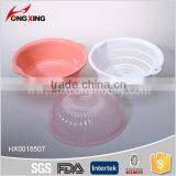Double Layer Round Plastic Vegetable Basin With Strip Lid thumbnail-5