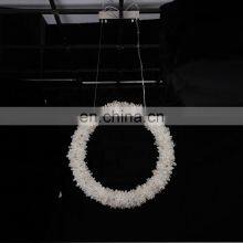 Modern Hanging Lighting Luxury Circle Rings Pendant Light Ceiling Chrome LED Crystal Chandelier thumbnail-4