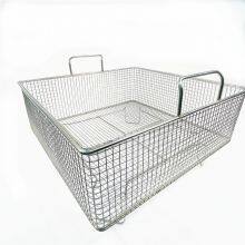 High Quality Wholesales Stainless Steel Woven Mesh Basket With Handle For Goods Storage thumbnail-2