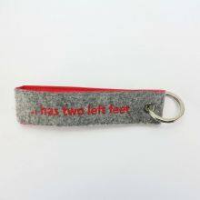 Custom Embroidered Keychain With Logo Fabric Key Tags OEM Embroidery Key Rings Manufacturer thumbnail-5