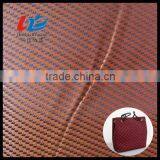 Polyester 2 Tone Dobby Weave Fabric With PU/PVC Coating For Bags/Luggages/Shoes Using thumbnail-1