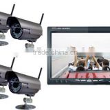 RV-7001-4 Digital Wireless CCTV camera System with Quad Monitor Ideal for recording, home office monitoring