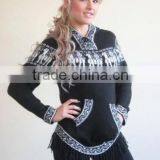 ALPACA WOOL SWEATER WITH LLAMITA DESIGNS