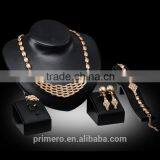 Jewelry Sets African Diamond Collar Statement Necklace Earrings Bracelet Fine Rings thumbnail-2