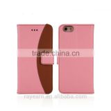 Flip cover leather case compatible with all brands smartphone for apple iPhone with button close