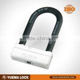 Motorcycle U Lock, Anti Drill Cylinder Cover, Hardned Shackle, Double Locking Mechanism