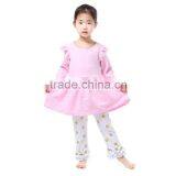 Hot Sale Baby Clothes 2016 Fall Girls Lovely Soft Cotton Ruffle Pink Baby Girls Outfit thumbnail-2