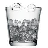 Handblown Clear Transparent Leadfree LSA Bar Glass Ice Bucket With Handle in Stocks Hotel Barware Glass Material thumbnail-1