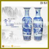 2016 wholesales China Blue and white ceramic chinese floor vases made in jingdezhen for home decor