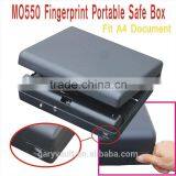 Wholesale- MO550 Micro Vault Biometric Fingerprint Car Gun Pistol Office A4 Papers Document File Storage Safe Box / Gun Vault
