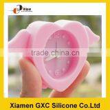 Pink Heart Shape Fashion Silicone Alarm Clock With Quartz thumbnail-1