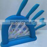 Colorful 5pcs Knife Set With a Knife Block thumbnail-1