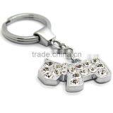 Metal Crystal Dog Shaped Keychain thumbnail-3