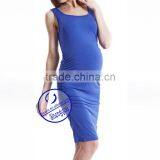 Custom Spandex Bamboo Fiber Plain Maternity Sleeveless Dresses thumbnail-4