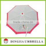 Girl Pink Happy Smooth Staight Umbrella Happy Travel Umbrella thumbnail-3