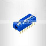 Blue Red 8 Position 2.54mm Slide Type DIP Switch thumbnail-2