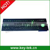 Black Titanium metal green backlight keyboard with backlight trackball