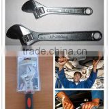 Car Tool Bare Handle Chrome Finish Adjustable Wrench