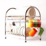 Latest RG628 2 Tiers Stainless Steel Decorative Dish Rack Quality Choice thumbnail-4