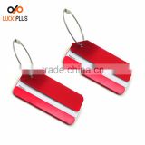 Luckiplus Metal Travel Luggage Tag Suitcase Bag Label Name Card Red