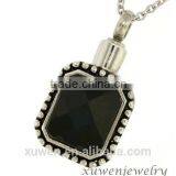 Casting Single Stone 316l Stainless Steel Keepsake Jewelry Cremation Ashes Pendant