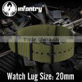 Infantry Military Sport Black Rings NATO Nylon Watch Strap thumbnail-1