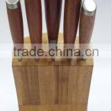 Colour Wooden Handle 6 Piece Set Containing Chopper Frozen Meat Knife thumbnail-1