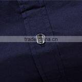 Plain Black Trendy High Quality Dress/office Long Sleeve Shirt for Latest Best Quality Men Square Collar thumbnail-2