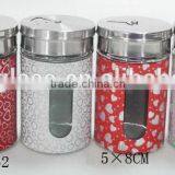 Sundry Colored Mini Spice Shakers Set With Stainless Steel Lid thumbnail-1