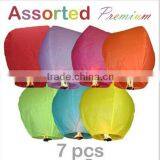 Assorted 7 Colors Sky Lantern