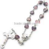 Glaze Small Heart Rosary,religious Rosary Decate , Glass Beaded Rosary thumbnail-6