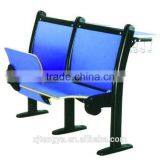 Wooden Yellow Automatic Tilting University Ladder Teaching Chair thumbnail-5